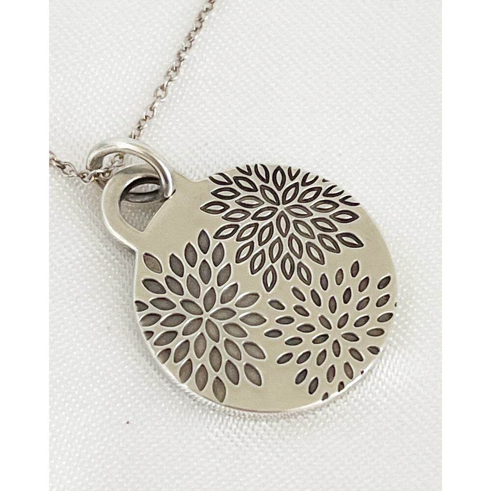 TIFFANY & Co 925 Floral Pendant Necklace Go Women 2018 Limited Edition Stamped